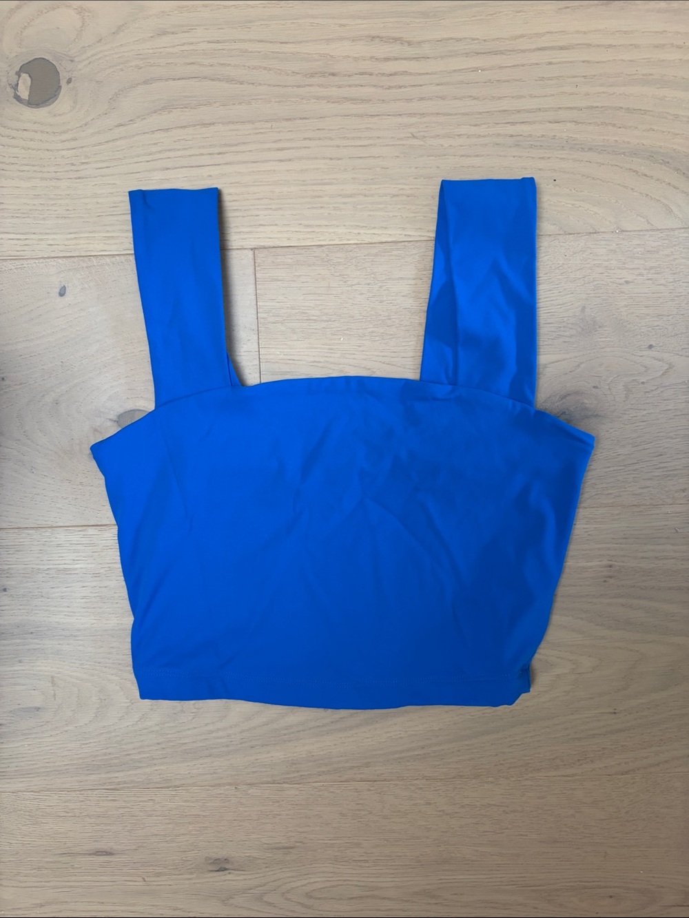 Dynamite Cobalt Square-Neck Crop Top